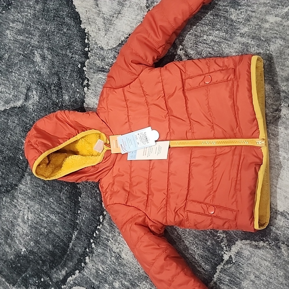 Cat & Jack Orange and Yellow Kids Jacket
